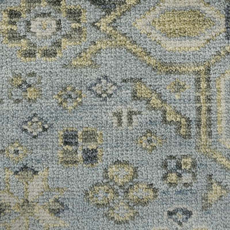 Divine Hand Knotted Wool Area Rug, Rectangle 9' x 12'