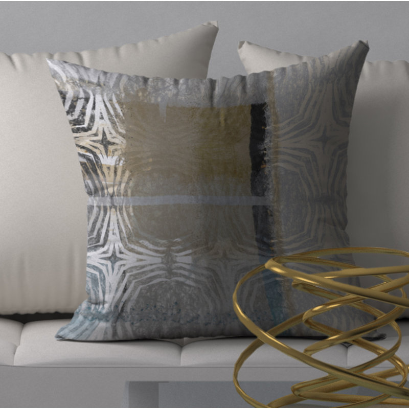 Geometric Reversible Throw Pillow, 18" x 18"