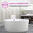 59" x 59" Freestanding Soaking Acrylic Bathtub