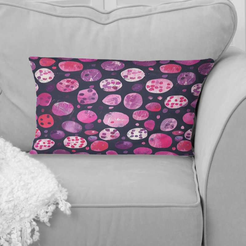 Coussin Magenta Glam Poka Dots I - Glam