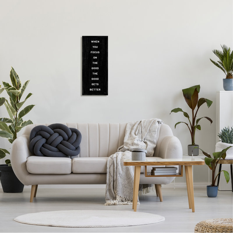«Focus On Good», impression encadrée sur bois, Giclée encadrée noir minuit, H 24 po x l 10 po x P 1,5 po
