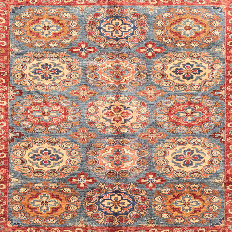 Abstract Indoor Rug, Square 5'