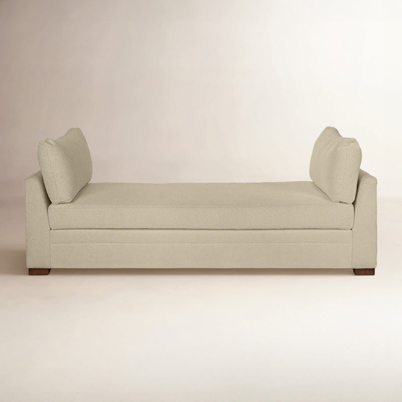 Upholstered Daybed, Dawn Flax Performance Upholstery