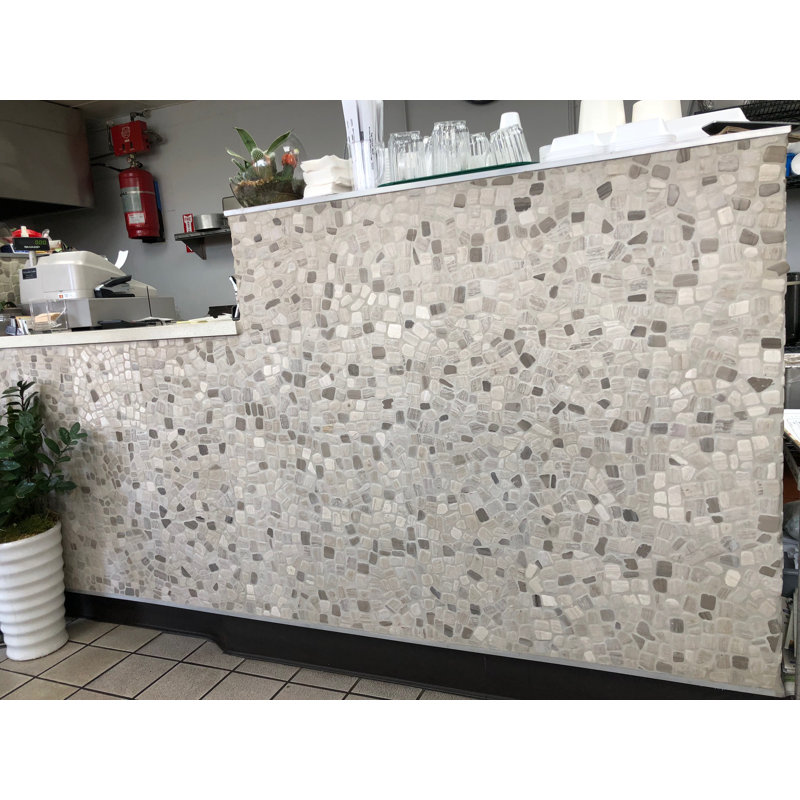 Rustic Birch Random Sized Marble Mosaic Wall & Floor Tile