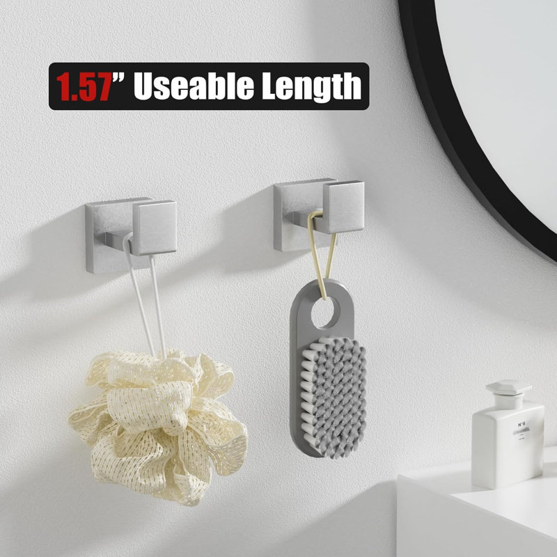 Bathroom Accessories Set - 5 Piece SUS 304 Stainless Steel Wall Mounted Towel Bar, Ring, Hooks And Toilet Paper Holder For Bathroom Hardware