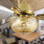 Ventilateur de plafond intérieur en verre taillé à la main de 42 po avec télécommande Cecily-376779735