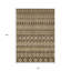 Tapis intérieur / extérieur lavable quadrilobe 10 'x 14' taupe
