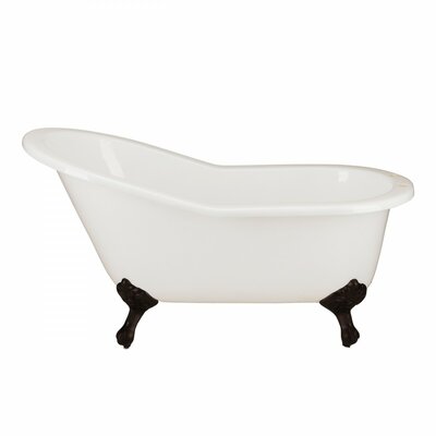 Adela 62"" x 32"" Clawfoot SoakingÂ Cast Iron Bathtub -  Chevington, CH60SLF7WSIBM