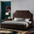 Vegan Leather Platform Bed-787054202-787054197