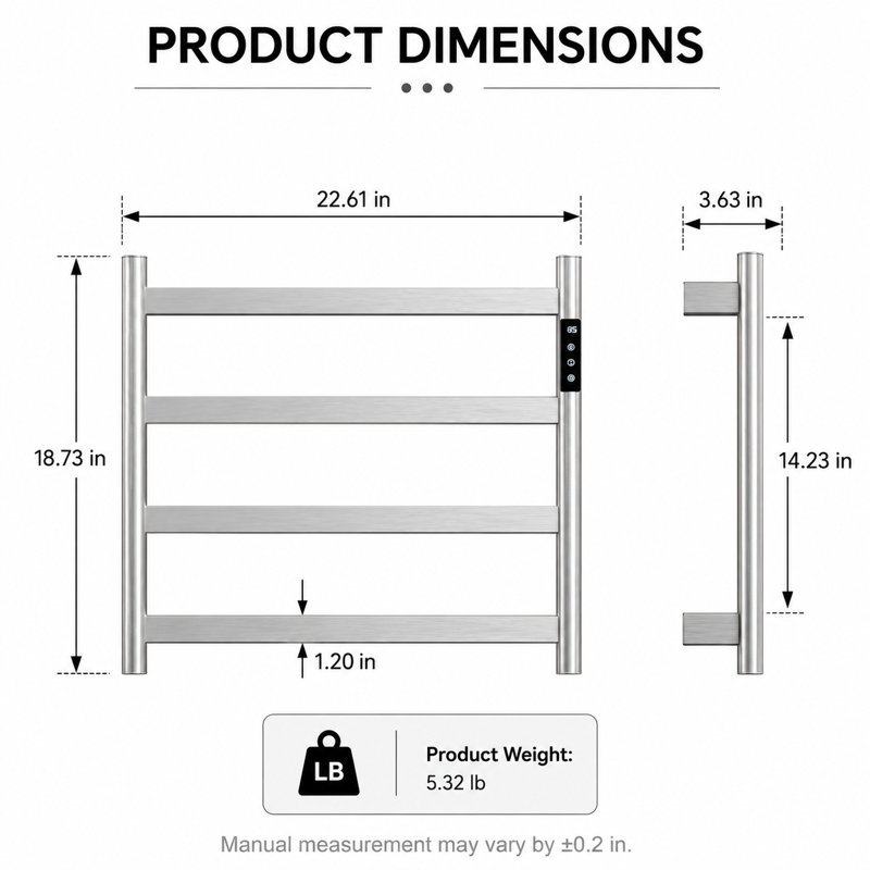 Porte-serviettes à barre plate en nickel