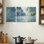 Ensemble de 3 panneaux - Claude Monet, "Branche de la seine près de Giverny", art mural sur toile pour le salon, la chambre à coucher ou le bureau 