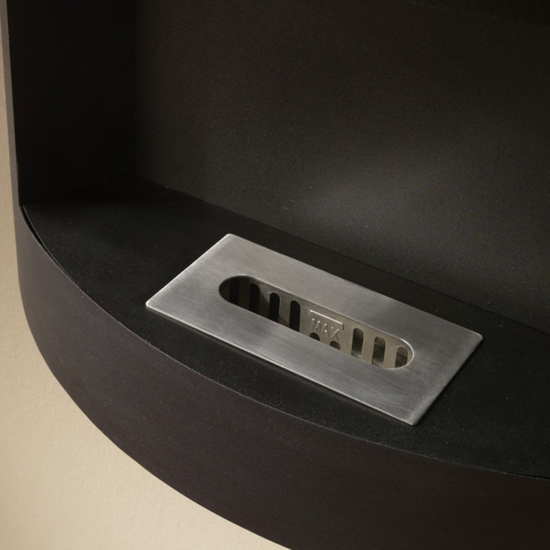 Ayana Belfry Heating 63 cm W Black Surface Wall Mounted Bio-Ethanol Fireplace with 6.7 BTU