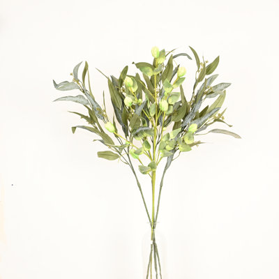 Branche de 36 po de bourgeons de verdure artificielle pour remplisseur de vase, bouquet de fleurs à longues tiges de ferme pour décorations de table de centre de table de bureau à domicile