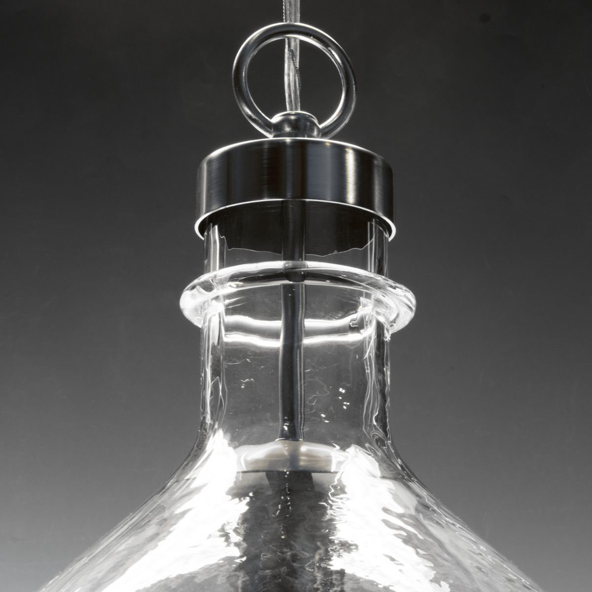 Rochester Single Light Glass Dimmable Pendant, Brushed Nickel