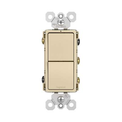 Radiant 15-Amp Single Pole and 3-Way Rocker Light Switch