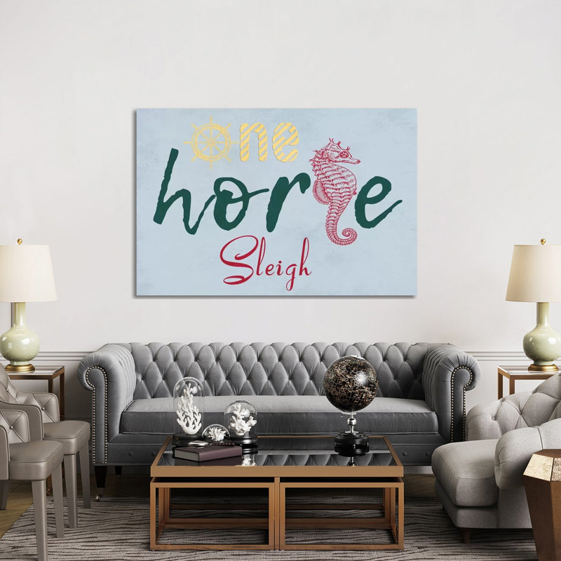One Horse by Sheldon Lewis - Wrapped Canvas Print, 152.5 cm H x 101.5 cm W