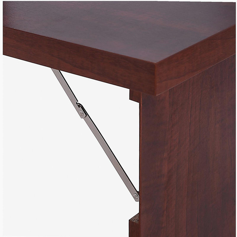 Bureau mural pliable convertible, bureau multifonctionnel avec bibliothèque, bureau flottant, 60.17" H x 37.17" W x 23.67" D