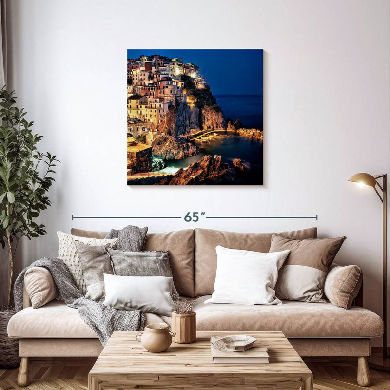 Gillard Manarola au Cinque De Terre, Italie, H 36 po x l 36 po