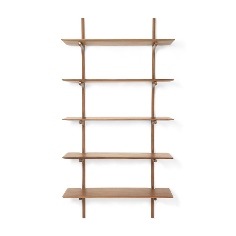 PI 6 Piece Tiered Shelf, Varnished Brown