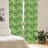 Green Leaf Semi-Sheer Rod Pocket Curtain Panels-1590184166