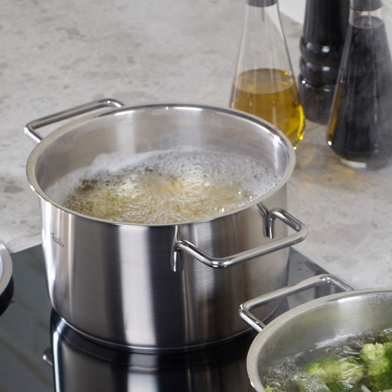 Fissler® Pure Collection Stainless Steel Stockpot with Glass Lid, 10.20"
