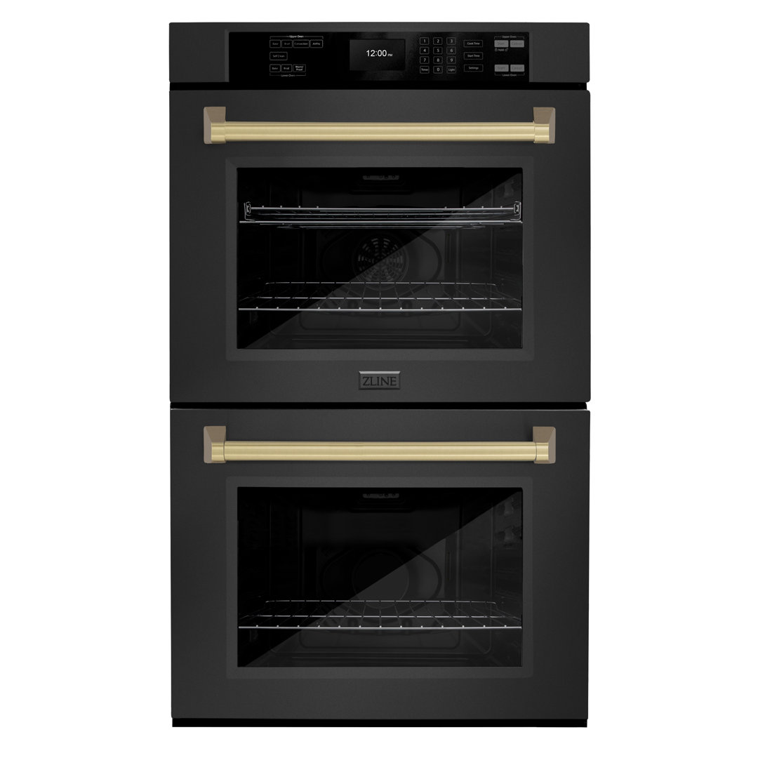 ZLINE 30 in. Professional True Convection Double Wall Oven with Air Fry ZLINE Accent 