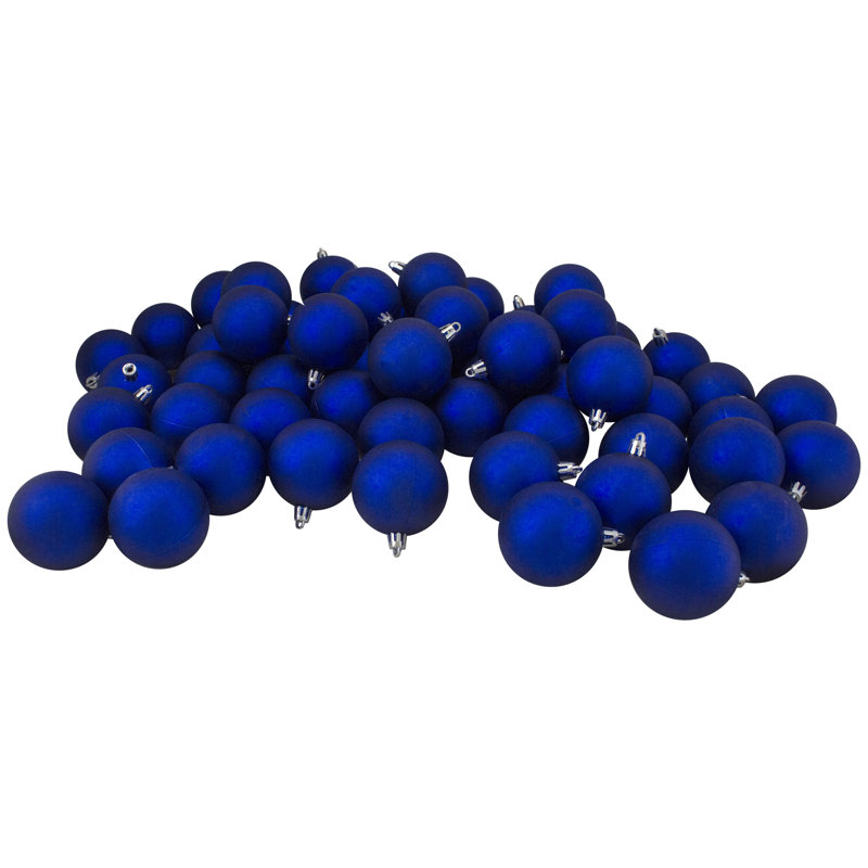 Boule de Noël mat incassable, Bleu royal
