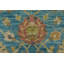 Tapis oriental en laine bleue moderne noué à la main 9 pi 1 po x 11 pi Anatolia