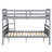 Gray Twin Over Full Bunk Bed With Guardrail, Promoting Bedroom Bed, Gray, Enhancements For A Calm-2026259997