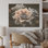 Bleu succulent - art sur bois de pin naturel