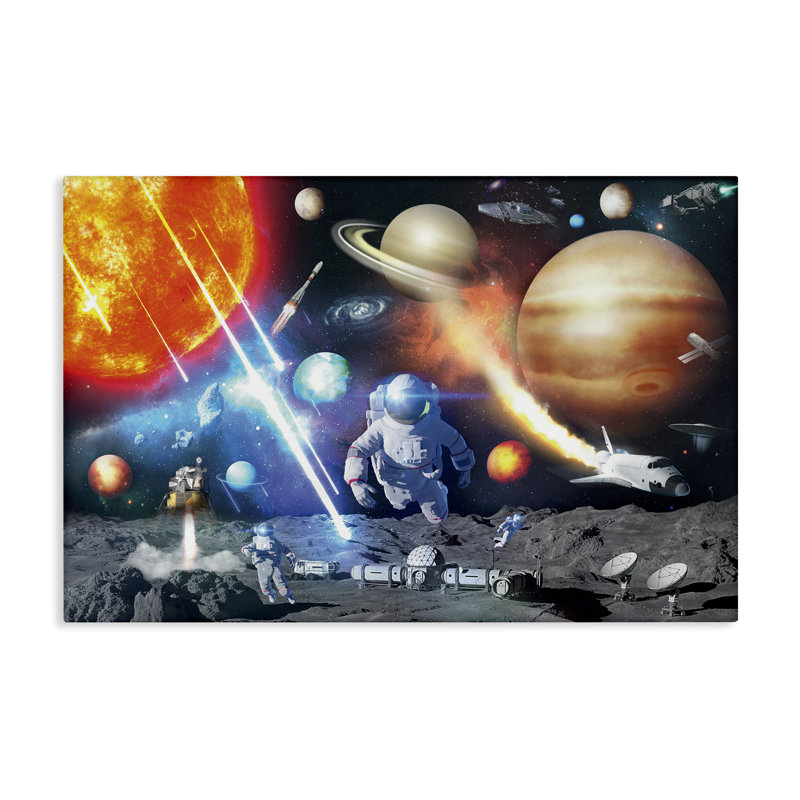 «Space & Astronauts Collage» par Reinders, H 24 po x l 36 po