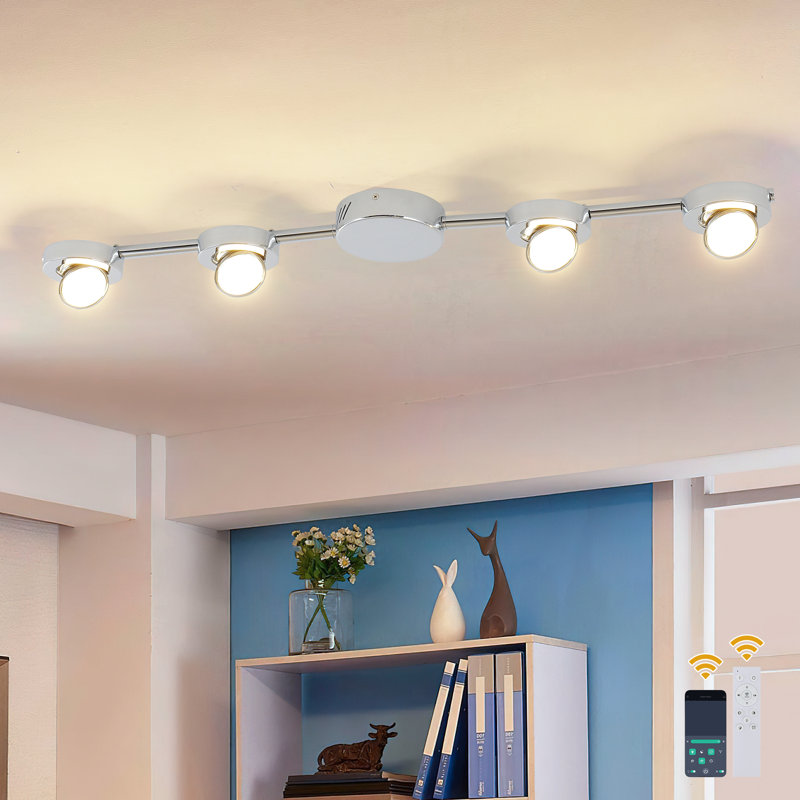 4 - Light 32.28" LED Dimmable Rotatable Flush Mount