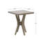 Table de bout à piédestal avec rangement Camino