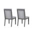 Chaises de salle à manger rembourrées avec pieds en bois d'hévéa Yvaine-128836551
