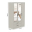 Millbury 3 Door 2 Drawer Wardrobe with Mirror-122739198