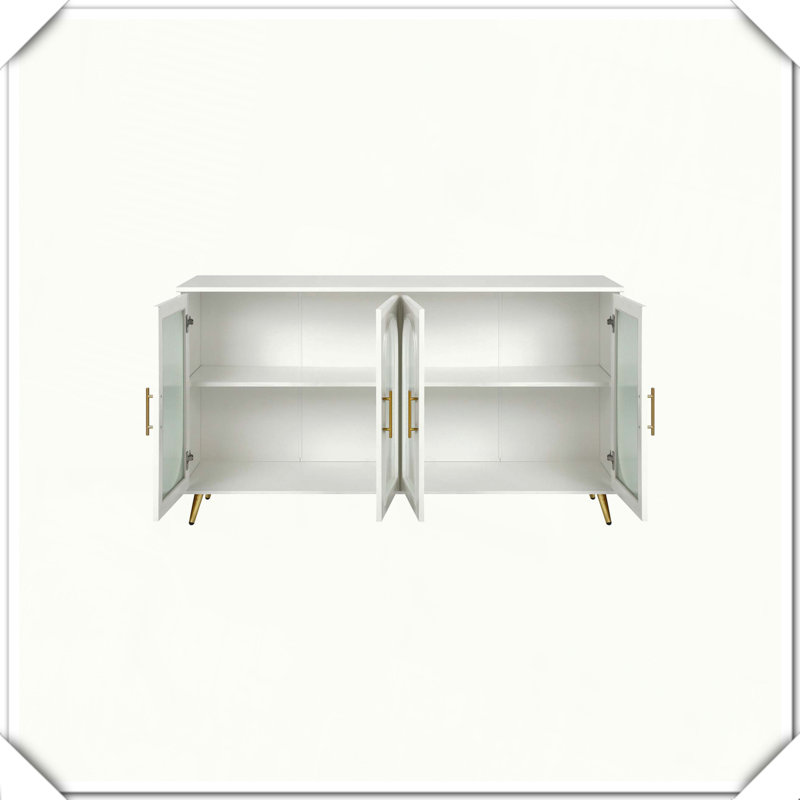 Meuble télé en bois, Blanc antique