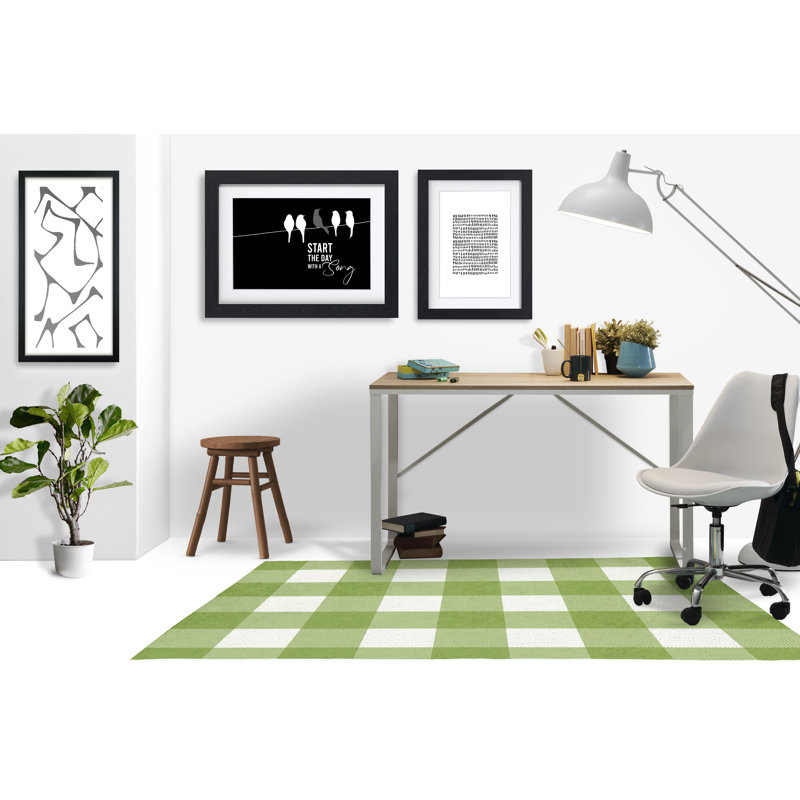 Tapis de chaise rectangulaire Chico, L 48 po x L 72 po, Vert printemps