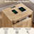 23'' Nightstand with Charging Station, Bedside Table with Storage and Open Shelves-1078121960