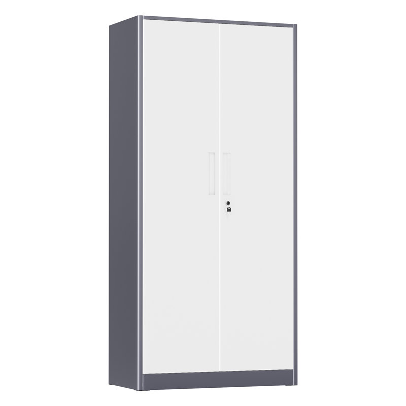 Steel Single Storage Cabinet with Lock ( 72'' H x 32'' W x 16'' D), Gray/White