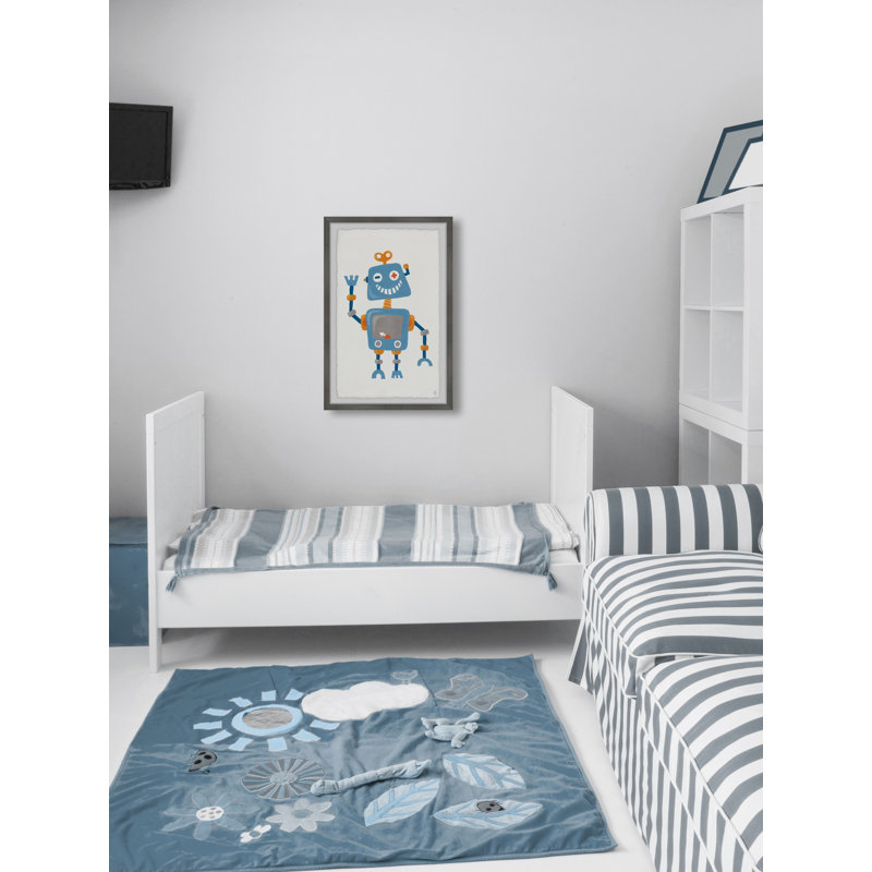 Impression sur papier encadrée Rayland «Happy Robot», H 24 po x l 16 po x P 1,5 po