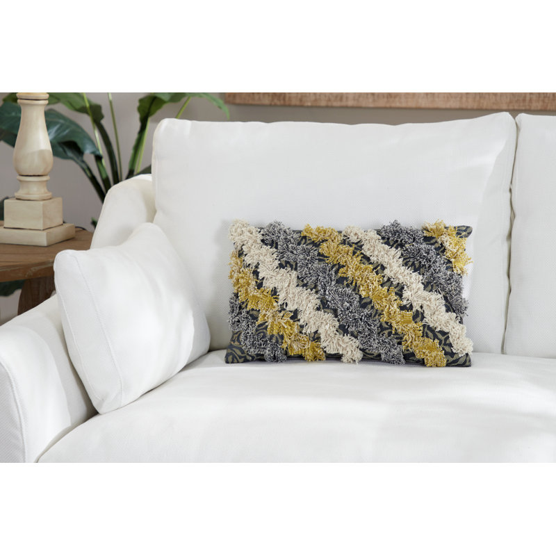 Coussin décoratif à franges Gaia