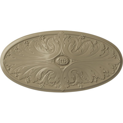 Endurathane Madrid Ceiling Medallion, 24 3/4"W x 12 1/2"H x 1 3/4"P, Hand-Painted Gobi Desert Finish