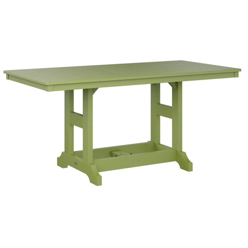 Table de bar rectangulaire Berlin Garden, H 39,5 po x l 66 po x P 33 po, Vert kiwi