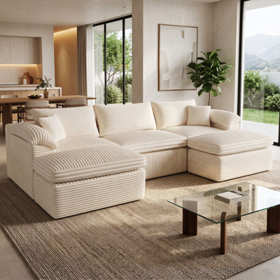 Boneless 105" Cloud Modular Sectional Sofa 