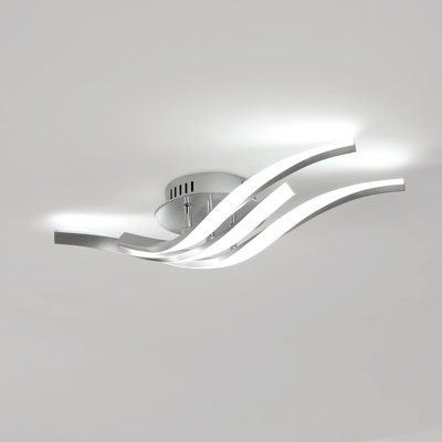 Curved 52cm 3-Light LED Ceiling Lamp