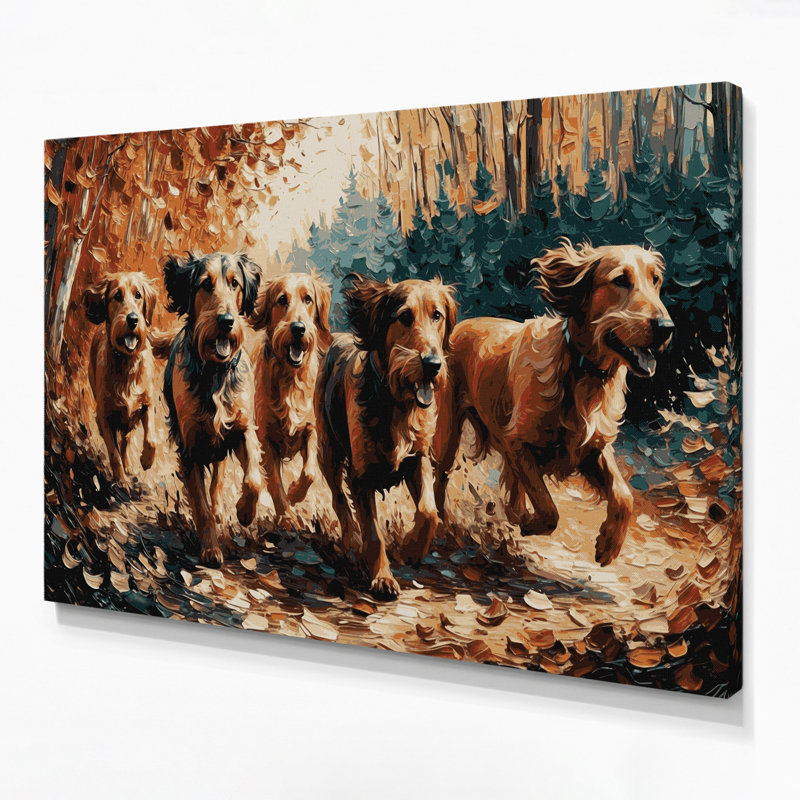 «Dogs Otterhound Brown», art mural sur toile, H 11 po x l 14 po