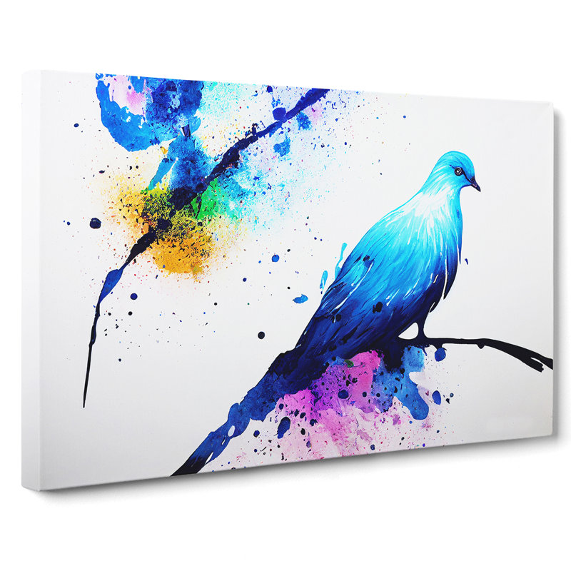 Dove Bird Splash Vol.5 Abstract - Wrapped Canvas, 35cm H x 50cm W x 3cm D