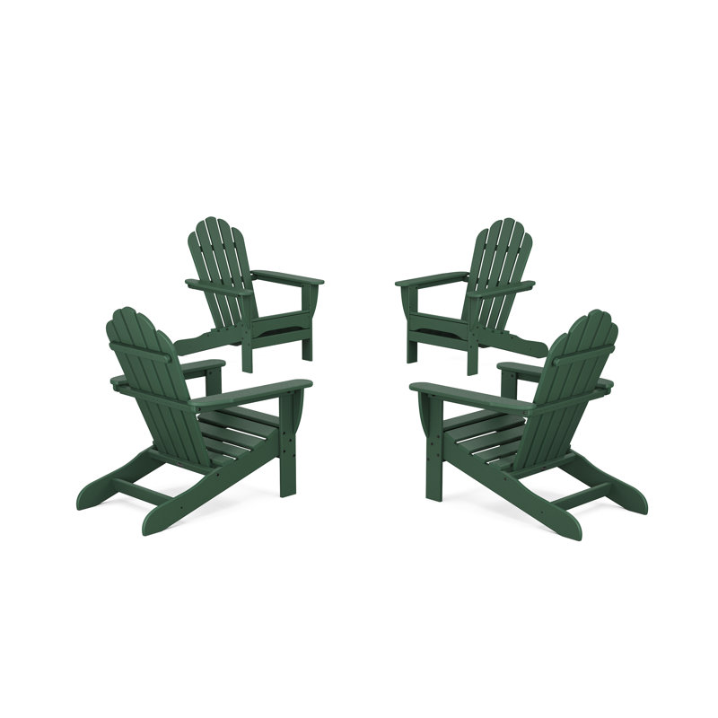 4-Piece Monterey Bay Adirondack Chair Conversation Set, Rainforest Canopy