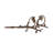 Hand-Painted Decorative Garden Object, 19.7 x 7.9 inches | 100% Metal, Thickness: 0.06 inches | Elegant Brown Finish, No Assembly Required | Unique Design Adds Charm to Your Outdoor Space-2096169739