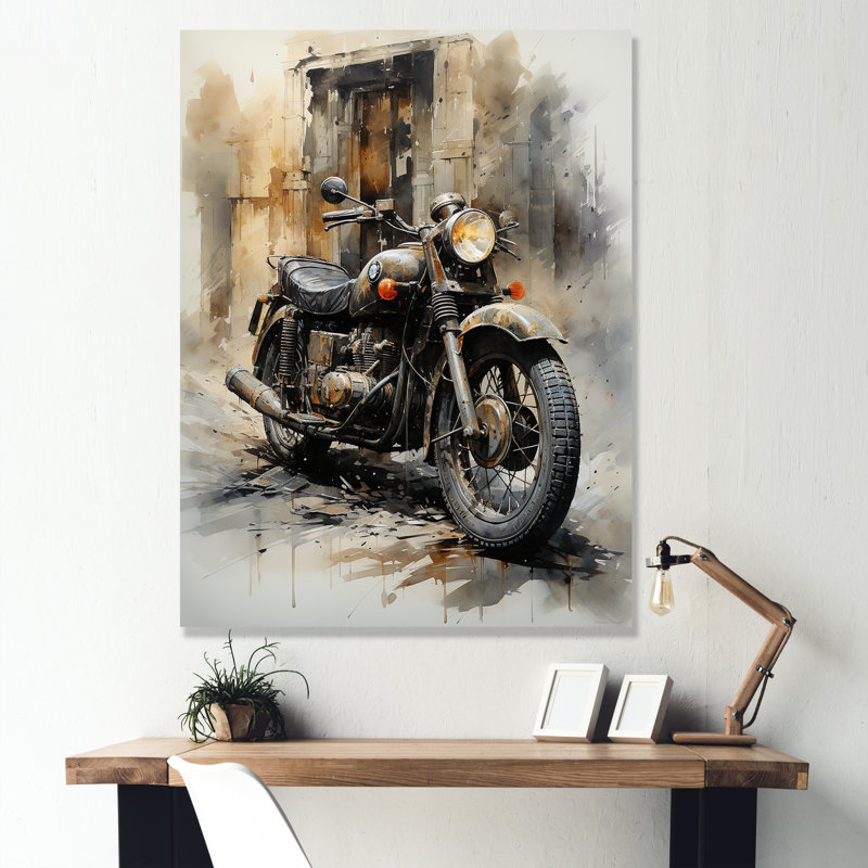Dessert, vélo rétro III, H 20 po x l 12 po x P 1 po, Toile tendue